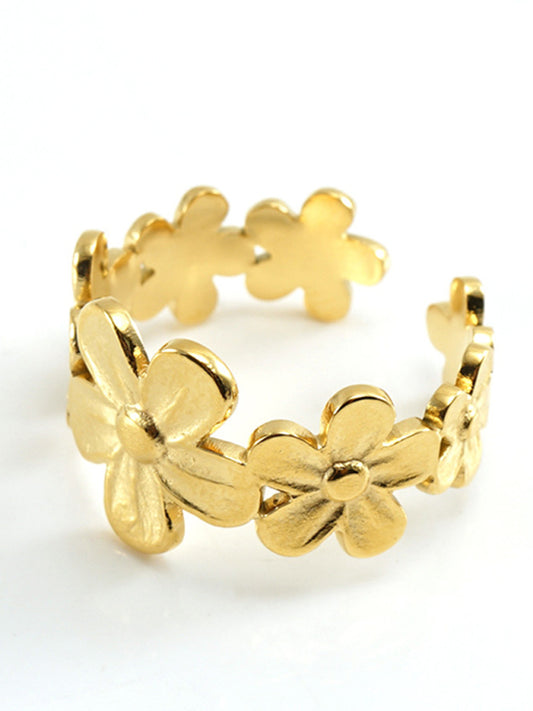 Fashionable and personalized retro style ring gold living ring