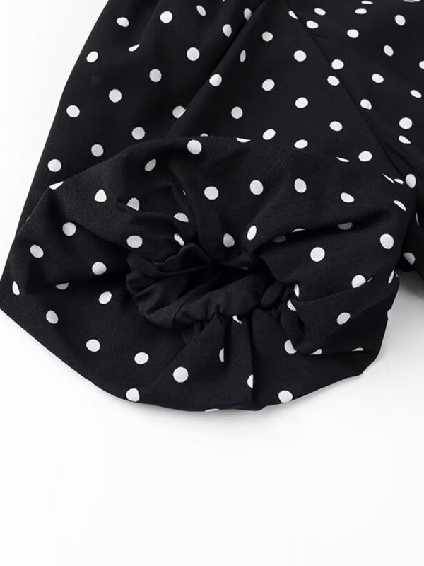 New Bow Polka Dot Dress