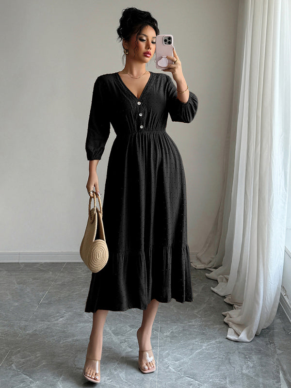 Simple lace patchwork dress