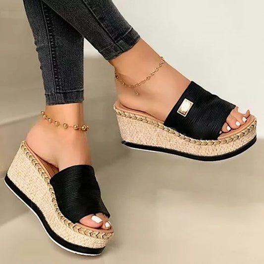 Summer Wedges Slippers Platform High Heels