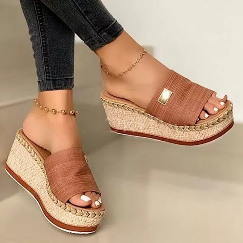 Summer Wedges Slippers Platform High Heels