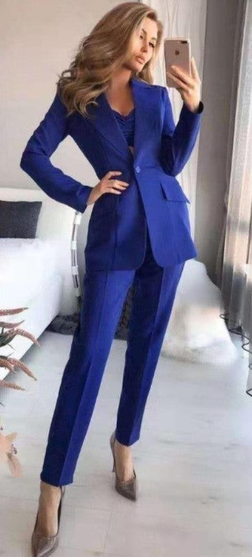 Women's Solid Color Elegant Three-piece Suit