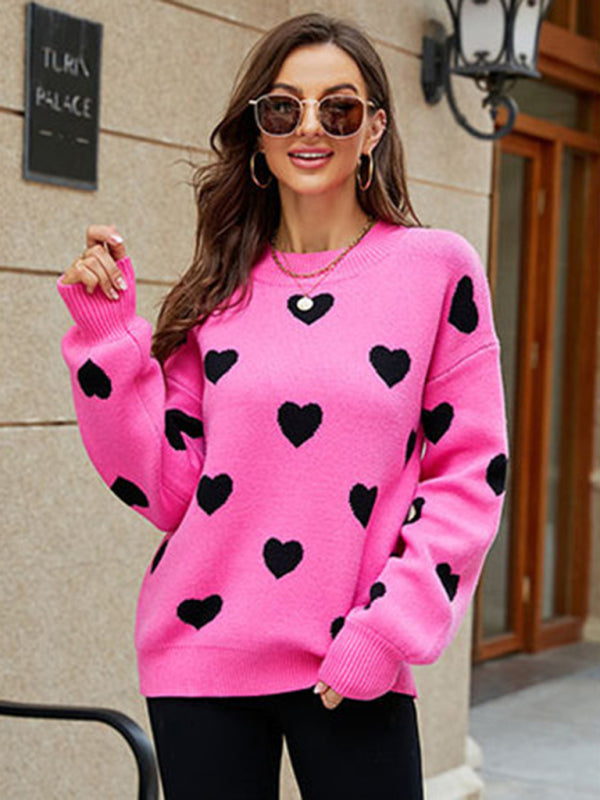 Women's Love Print Sweater