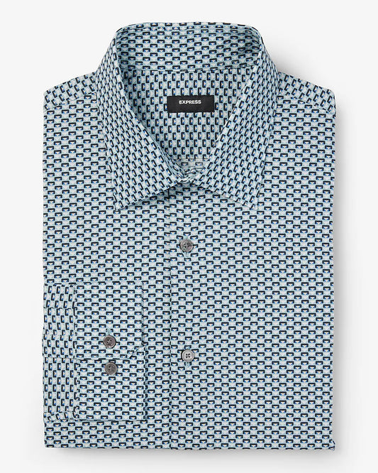 Slim Triangle Geo Stretch 1MX Dress Shirt