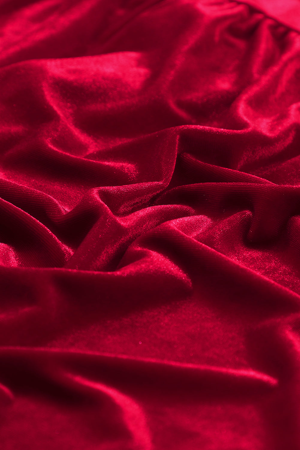 Rose Long Sleeve Ruffle Velvet Button Up Dress