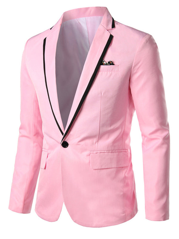 Men's Business Slim Suit Jacket Single Suit