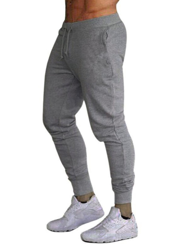 Men's Solid Color Loose Elastic Sweatpants