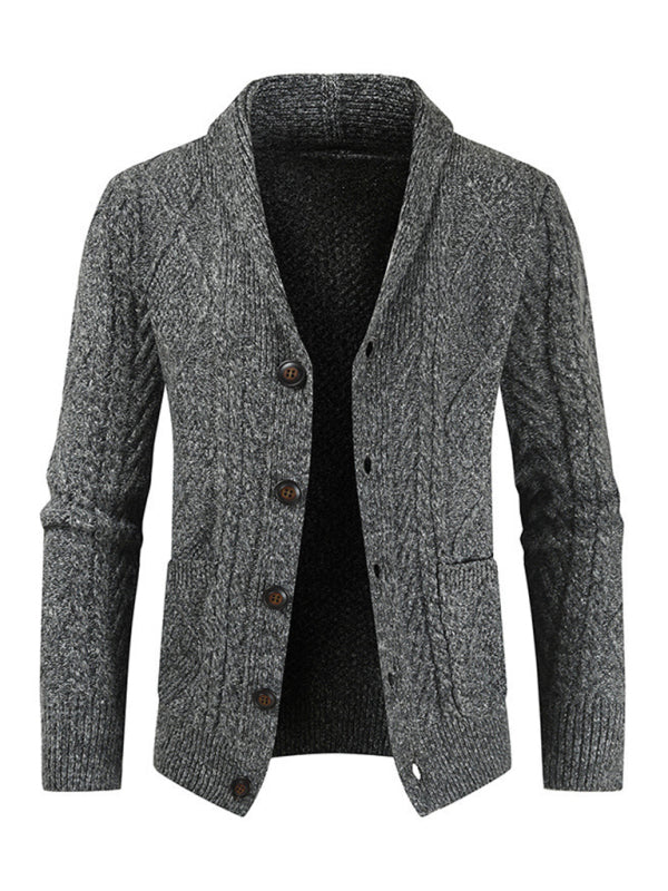 Men's Business Self Design Open Front Cardigan