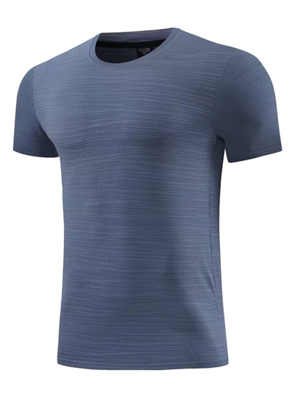 Men's new ice silk quick dry round neck short sleeve sports T-shirt