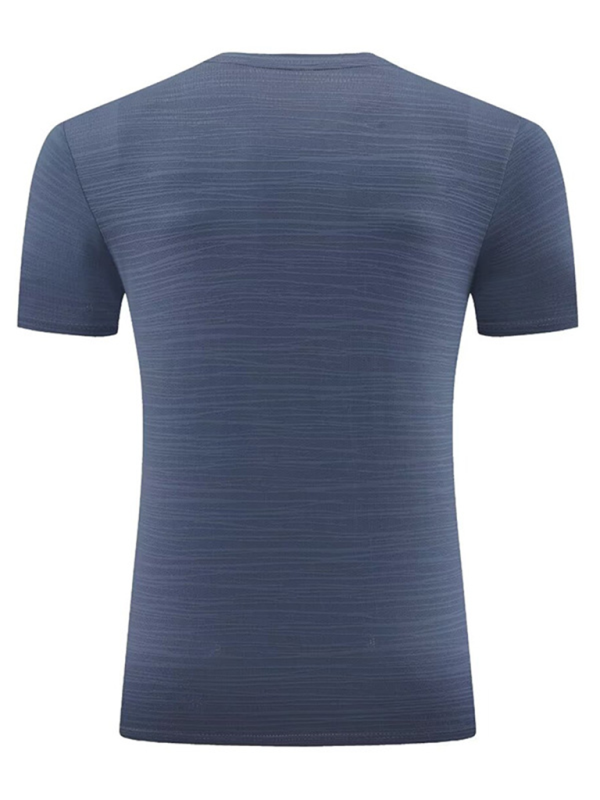 Men's new ice silk quick dry round neck short sleeve sports T-shirt