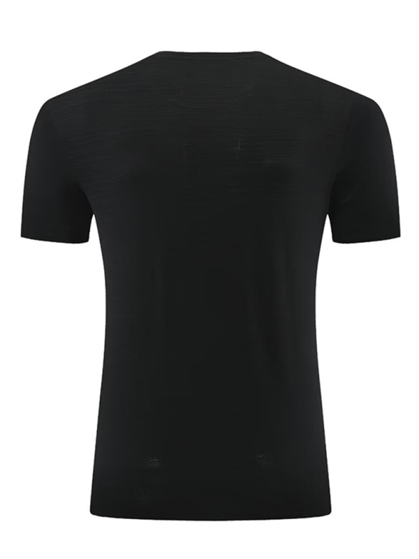 Men's new ice silk quick dry round neck short sleeve sports T-shirt