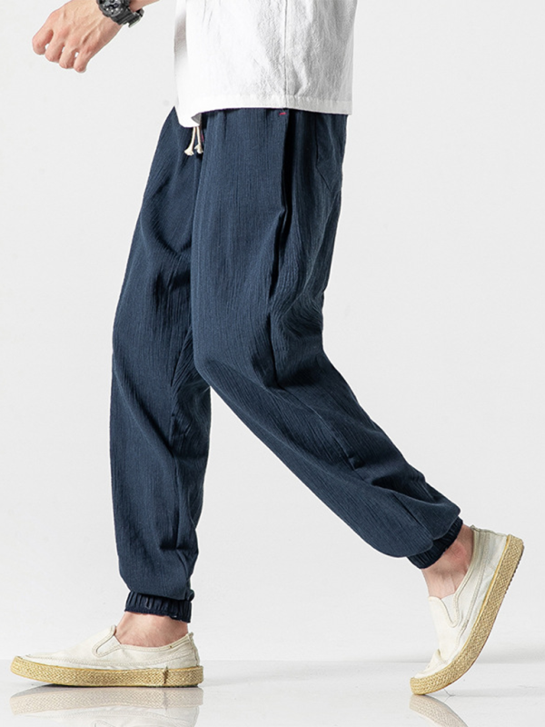 Men's Linen Pants Fashion Haren Pants Drawstring Pants