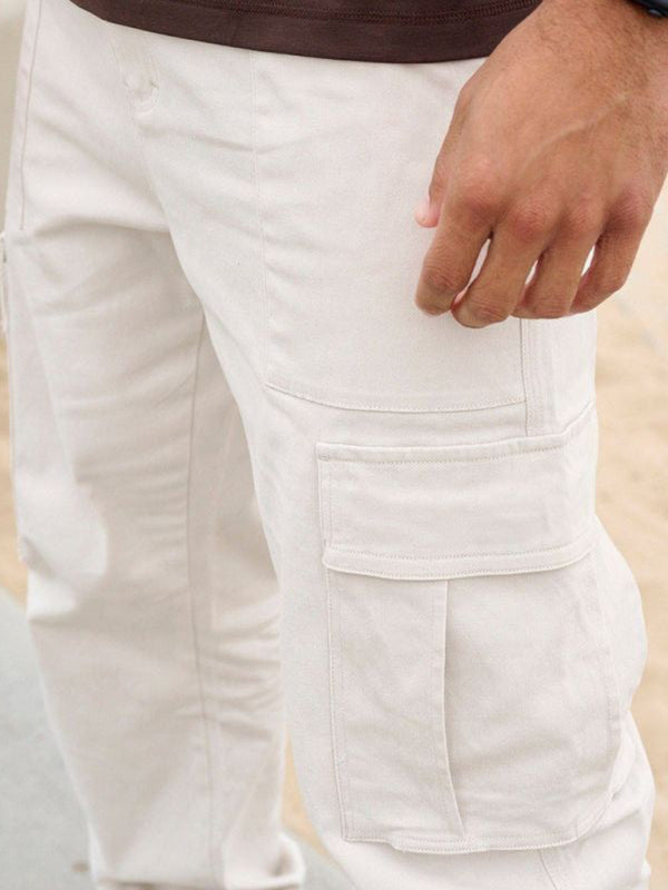 New large pocket work trousers casual sports loose straight pants