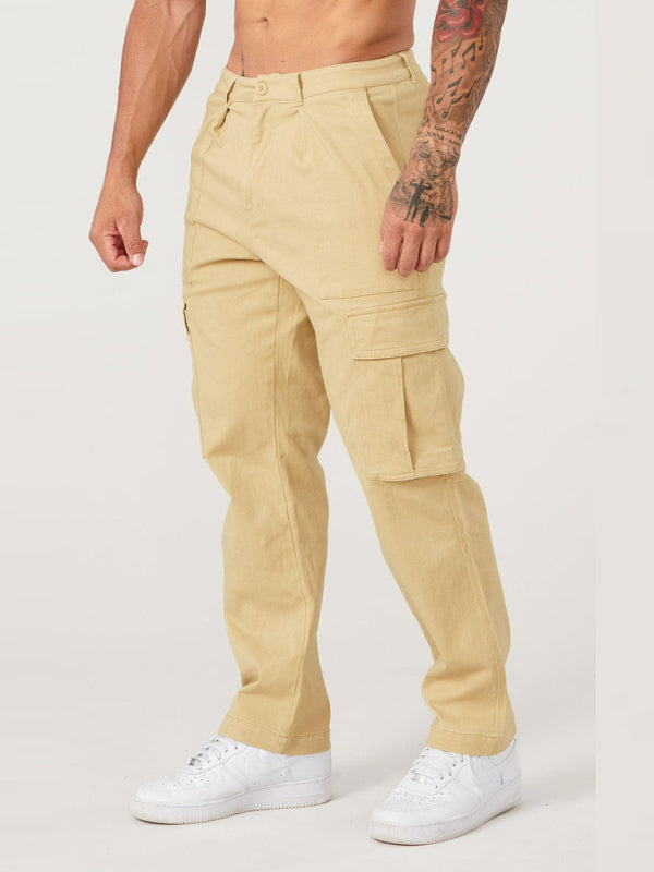 New large pocket work trousers casual sports loose straight pants