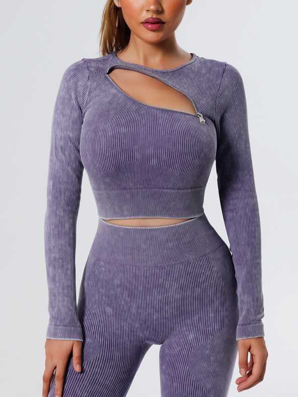 Quick Dry Long Sleeve Seamless Yoga Wear Top