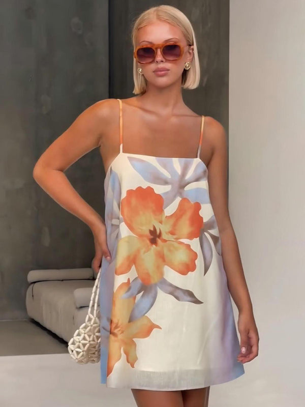 Floral print camisole dress