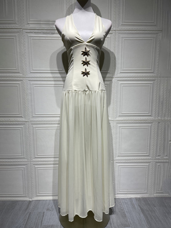 New fashion sexy hot girl starfish decoration splicing lace long dress