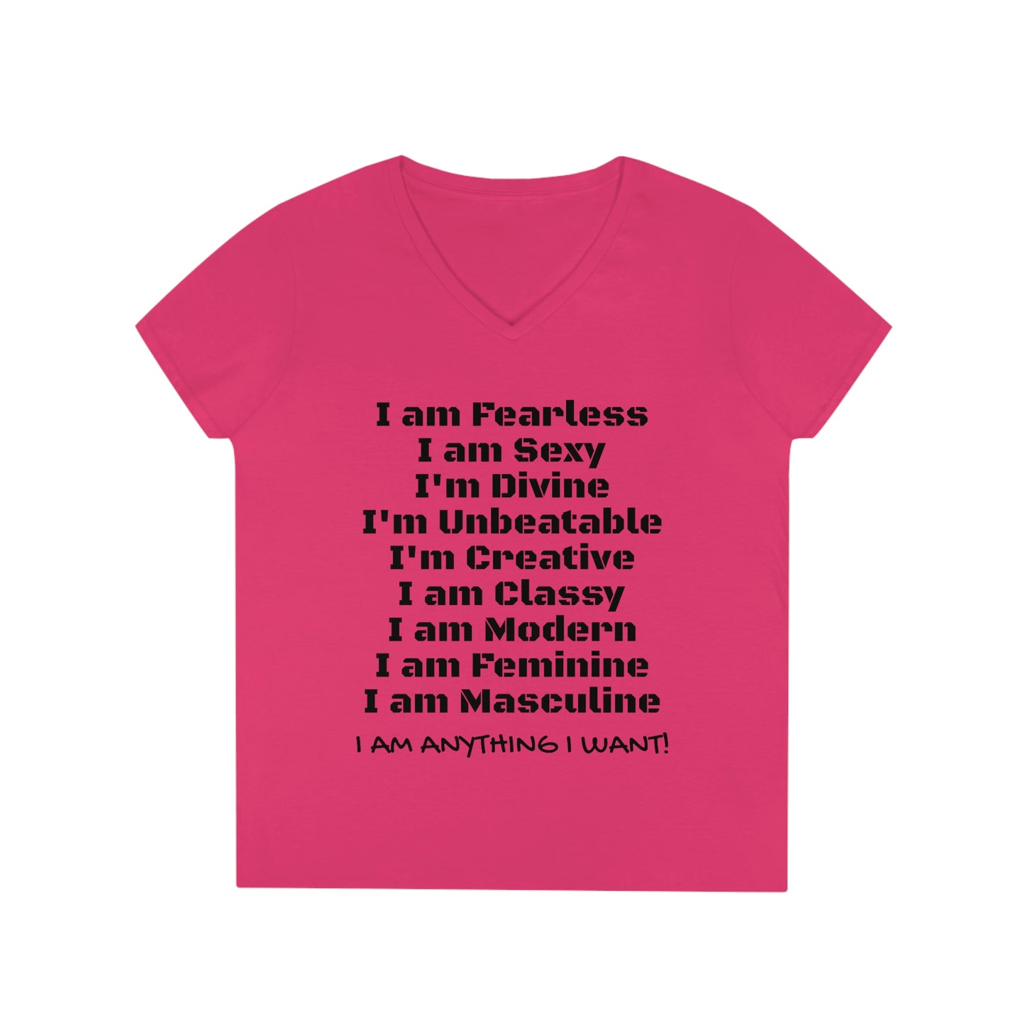 I am Fearless Ladies' V-Neck T-Shirt
