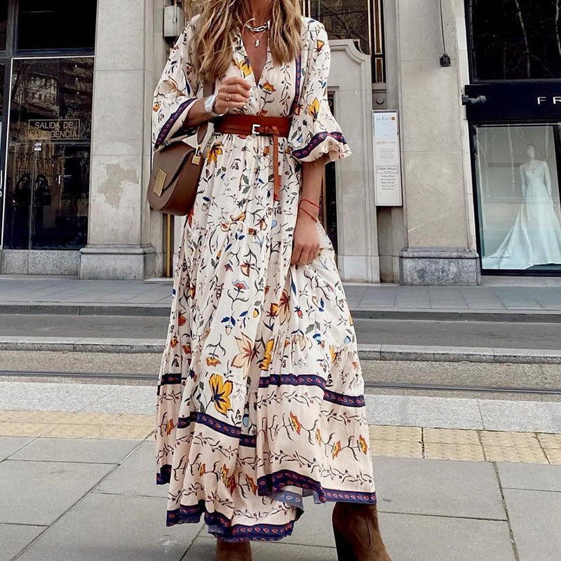 Women's Printed Bohemian Long Dress