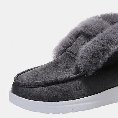Furry Suede Snow Boots