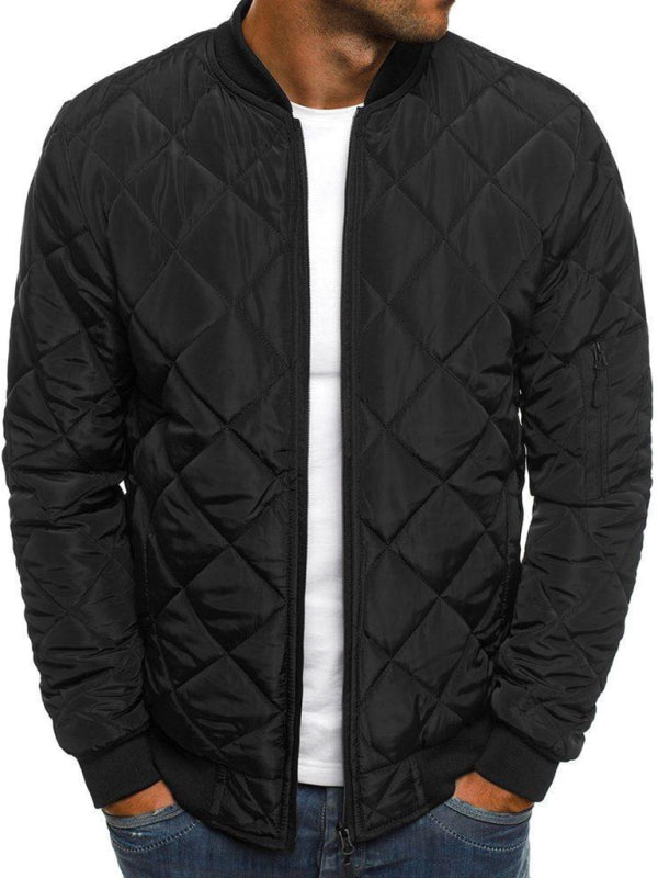 Men's Fashion Warm Coat Solid Color Jacket