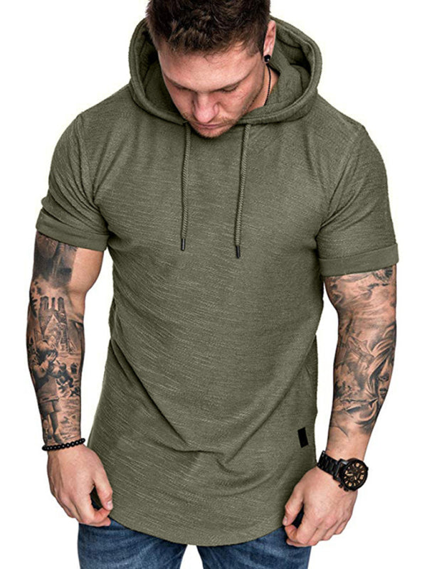 Men's short-sleeved T-shirt sports casual sweater men's hoodie