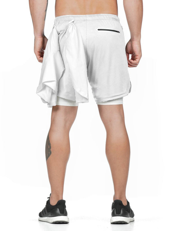 Tide brand new summer sports casual shorts men's fake two-piece five-point pants