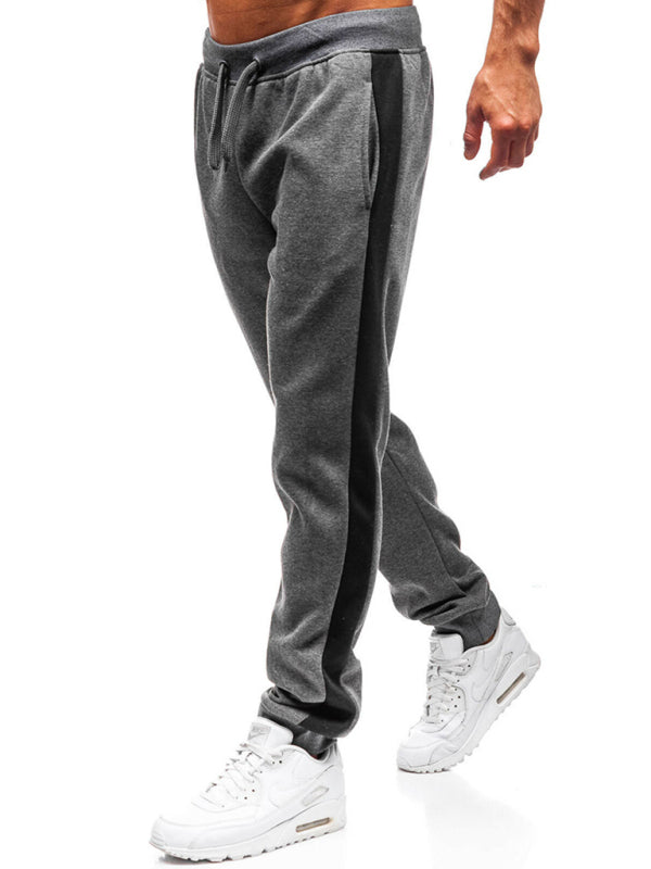 Men's fashion casual stitching pencil trousers