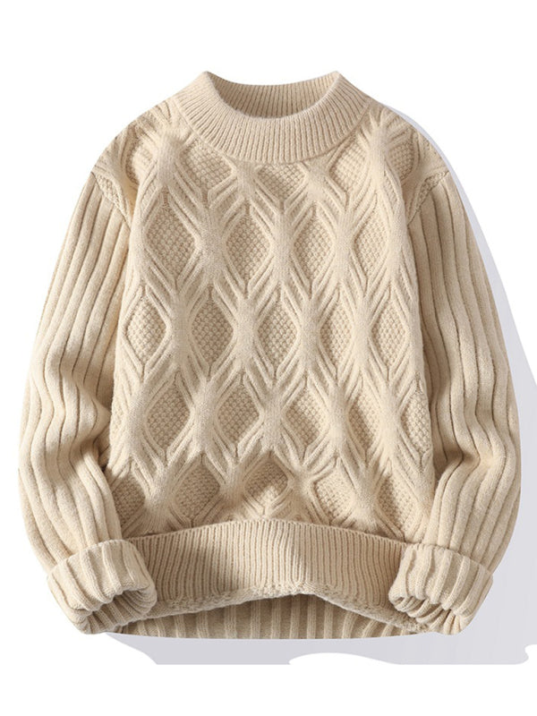 New Men's Loose Casual Round Neck Knitted Sweater