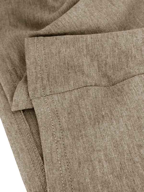 New Men's Long Sleeve Zipper High Collar Color Block Outdoor Stand Collar Sweatshirt Top