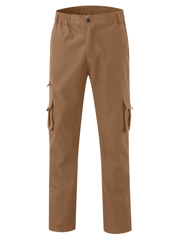 Men's Casual Multi-Pocket Loose Straight Cargo Pants