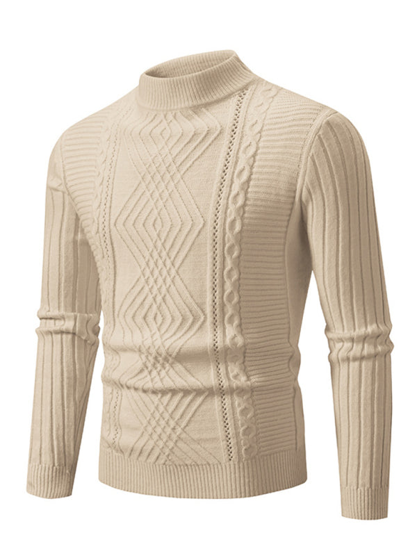 Men's new fashion trend jacquard knitted cashmere sweater