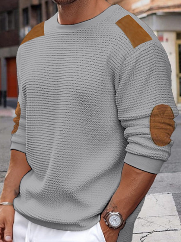 Men's casual pullover warm long sleeve sweater