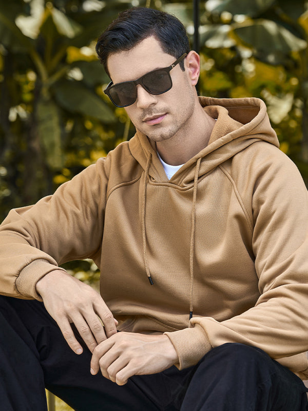 Men's casual solid color fashion hooded sweatshirt