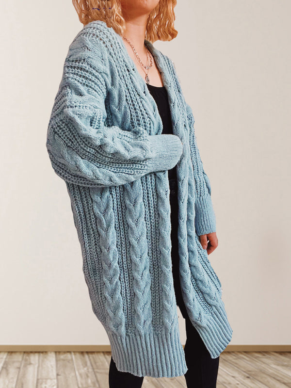 Women's cable knit relaxed cardigan