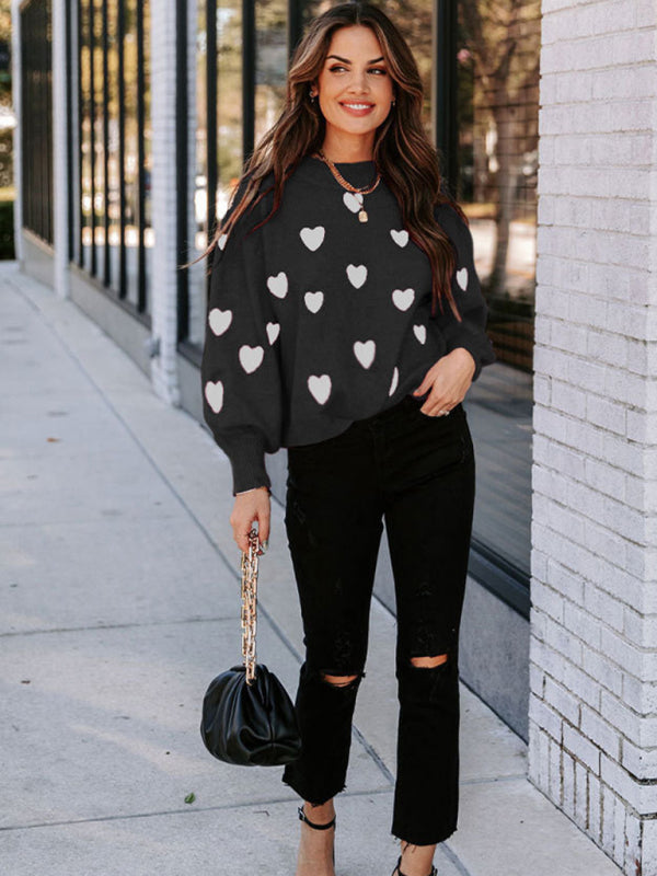 Women's Love Print Sweater