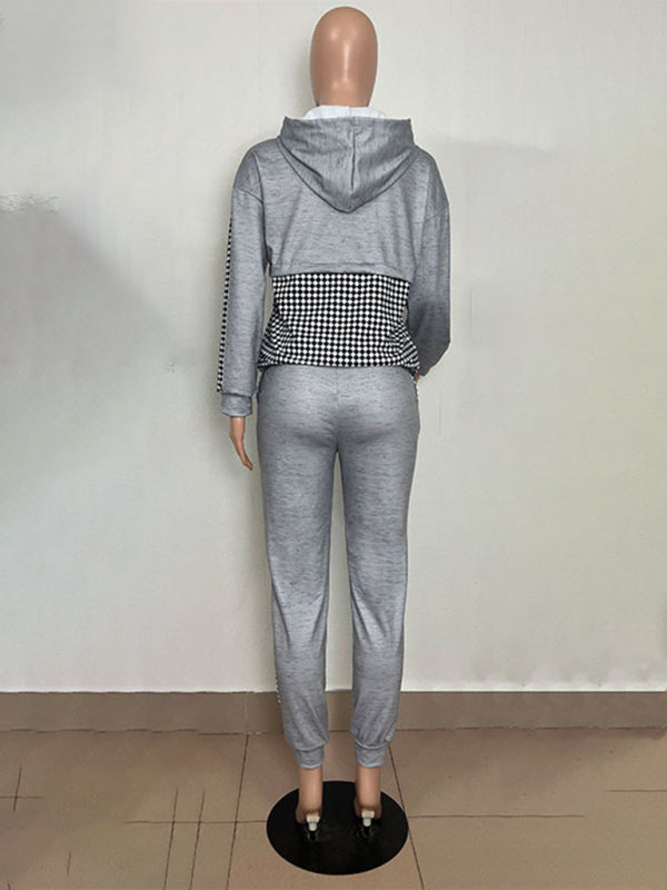 Printed long-sleeved trousers set High-quality sweater set
