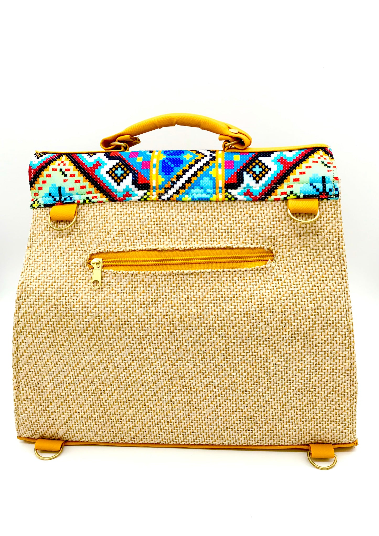 One of a kind stylish chiapaneco Jute  crossbody handbag