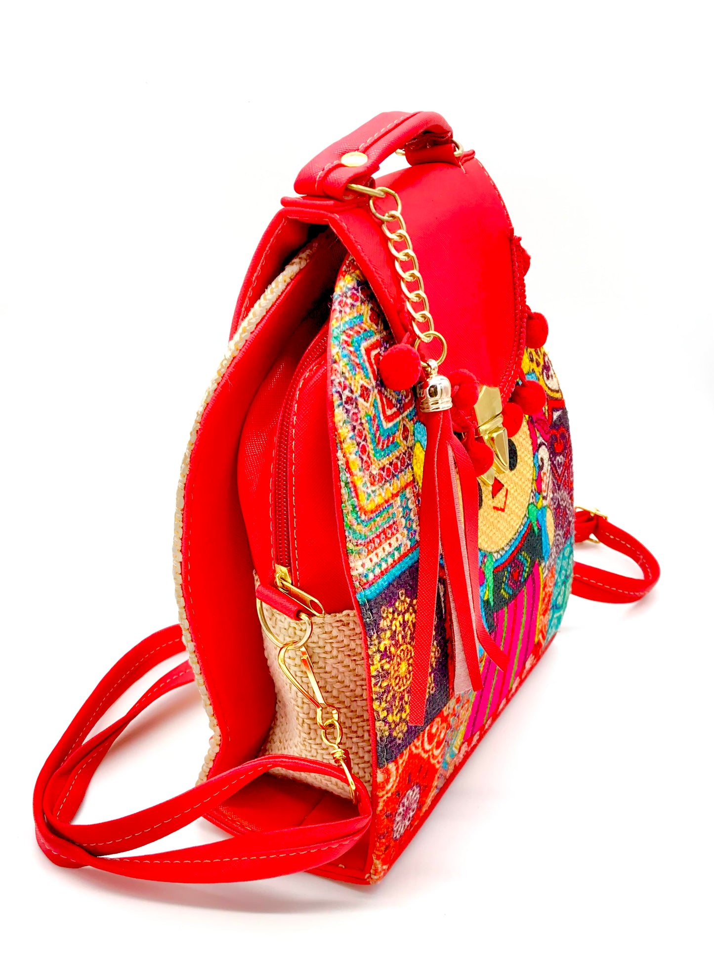 One of a kind stylish chiapaneco Jute  crossbody handbag